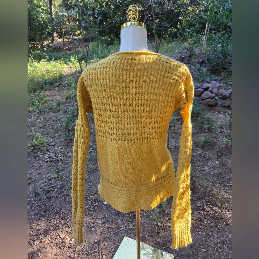 Free People Cozy Mustard‎ Knit Sweater